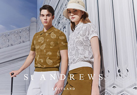 세인트앤드류스, 클래식 무드의 페이즐리 커플룩 제안
